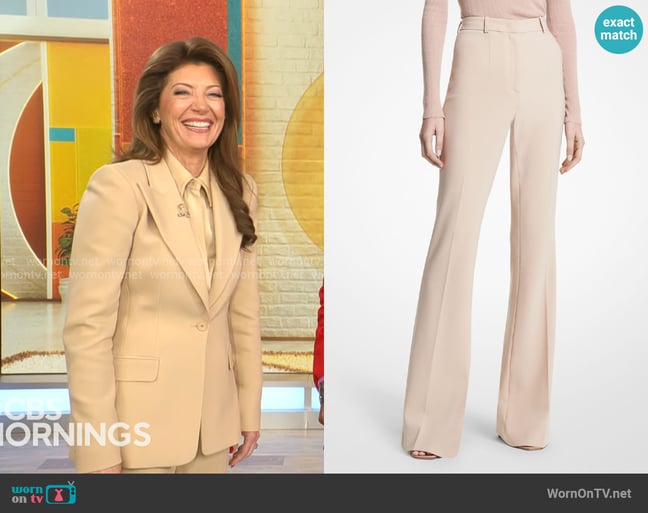Michael Kors Charlie Crepe Pants worn by Norah O'Donnell on CBS Mornings Michael Kors Charlie Crepe Pants worn by Norah O'Donnell on CBS Mornings