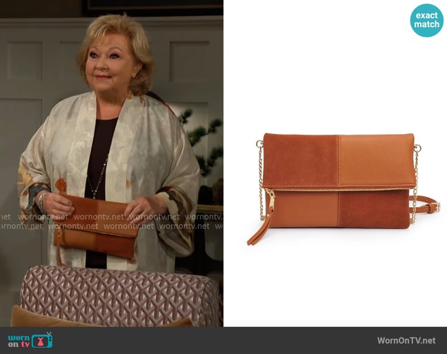 Moda Luxe Amalia Crossbody worn by Traci Abbott (Beth Maitland) on The Young and the Restless Moda Luxe Amalia Crossbody worn by Traci Abbott (Beth Maitland) on The Young and the Restless