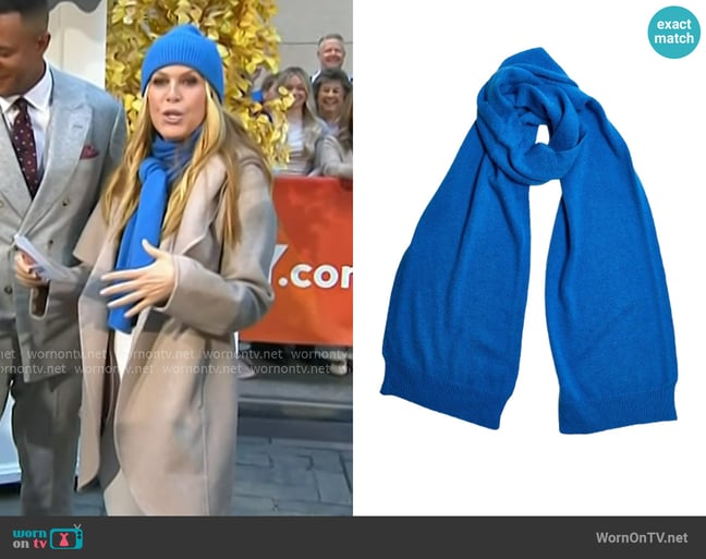 My Bodhi Luxurious Cashmere Scarf in Sapphire Blue worn by Jill Martin on Today My Bodhi Luxurious Cashmere Scarf in Sapphire Blue worn by Jill Martin on Today