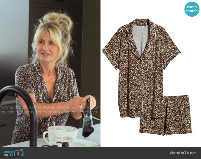 Nordstrom Beige Leopard Spots Pajama Set worn by Alisa Maniaci on Earle Meets World Nordstrom Beige Leopard Spots Pajama Set worn by Alisa Maniaci on Earle Meets World