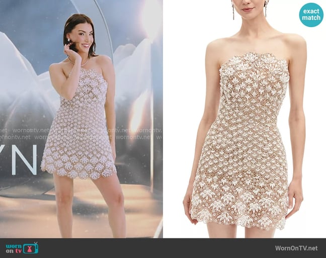 Oscar de la Renta Pearl Embellished Mini Dress in Pearl worn by Bronwyn Newport on The Real Housewives of Salt Lake City Oscar de la Renta Pearl Embellished Mini Dress in Pearl worn by Bronwyn Newport on The Real Housewives of Salt Lake City