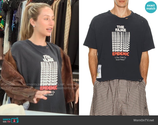 Paly Hollywood Fame Epidemic Tee worn by Alix Earle on Earle Meets World Paly Hollywood Fame Epidemic Tee worn by Alix Earle on Earle Meets World
