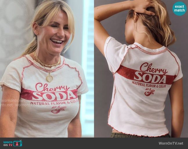 Pilcro Cherry Soda Embroidered Tee worn by Alisa Maniaci on Earle Meets World Pilcro Cherry Soda Embroidered Tee worn by Alisa Maniaci on Earle Meets World