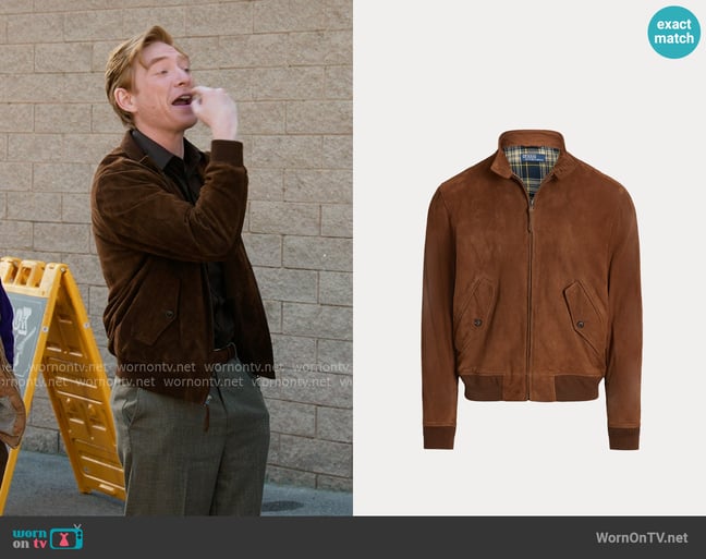 Polo Ralph Lauren Suede Jacket worn by Ned Sampson (Domhnall Gleeson) on The Paper Polo Ralph Lauren Suede Jacket worn by Ned Sampson (Domhnall Gleeson) on The Paper