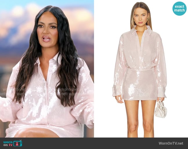 Retrofete Briseis Sequin Dress worn by Lisa Barlow on The Real Housewives Ultimate Girls Trip