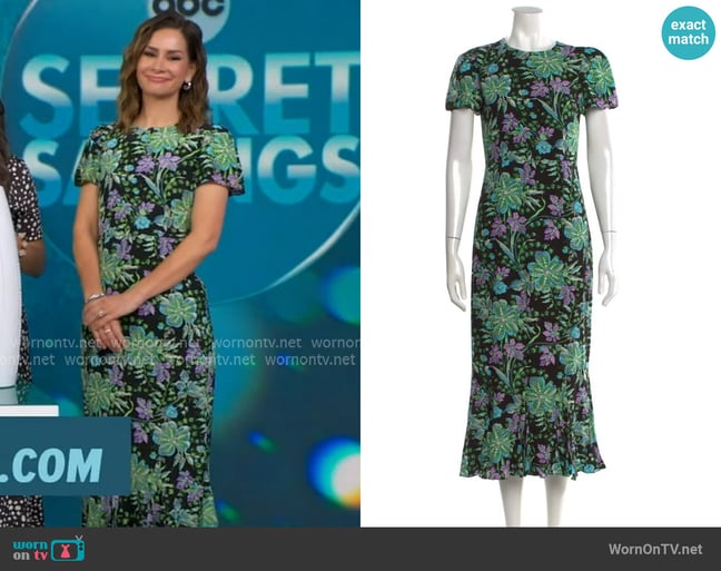 Rhode Floral Print Midi Length Dress worn by Rhiannon Ally on Good Morning America Rhode Floral Print Midi Length Dress worn by Rhiannon Ally on Good Morning America