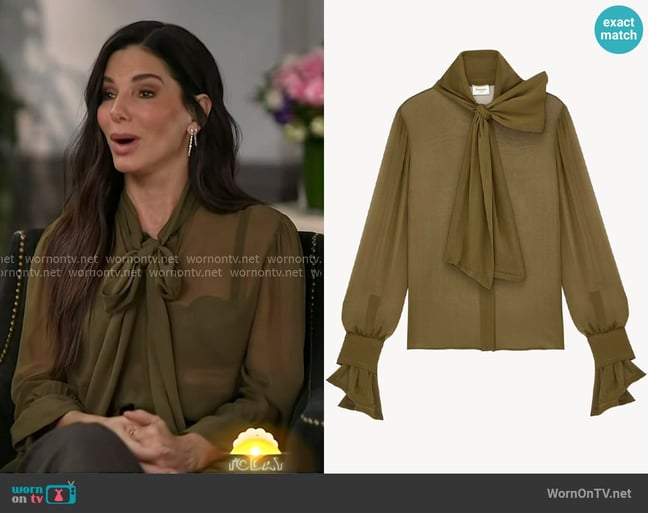 Sandra Bullock's Saint Laurent top Sandra Bullock's Saint Laurent top