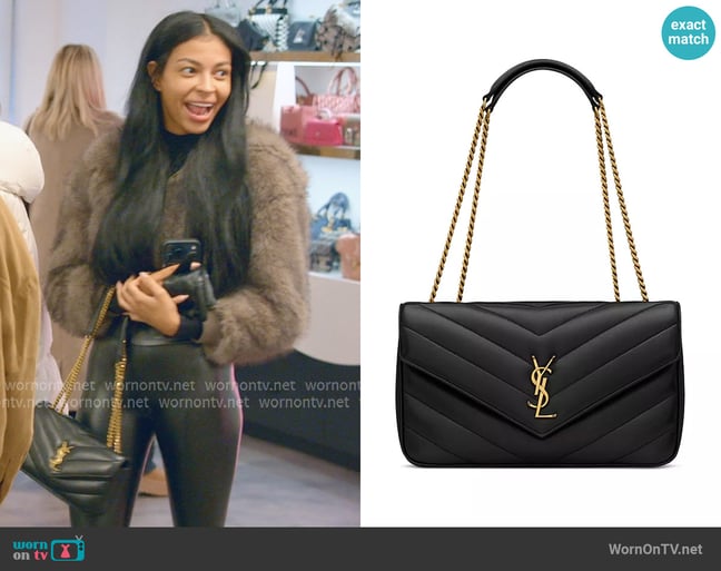 Saint Laurent Loulou Medium in Matelassé Lambskin worn by Layla Taylor on The Secret Lives of Mormon Wives Saint Laurent Loulou Medium in Matelassé Lambskin worn by Layla Taylor on The Secret Lives of Mormon Wives