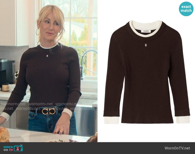 Sandro Ribbed Roll-neck Jumper worn by Alisa Maniaci on Earle Meets World