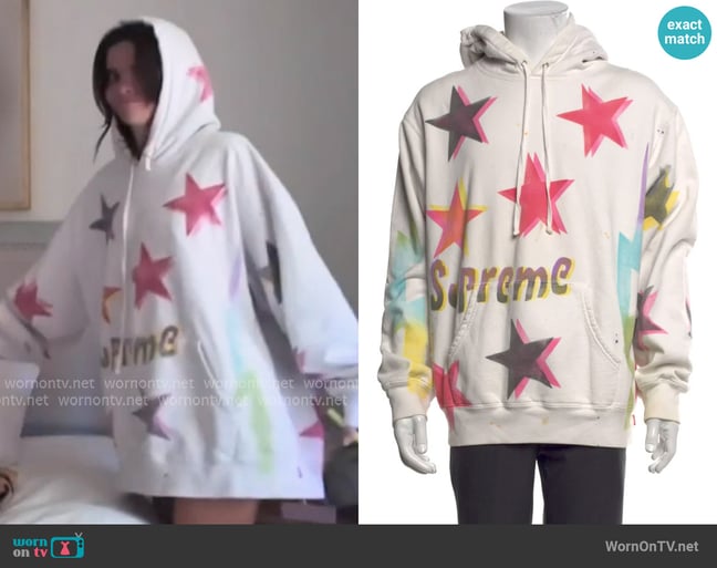 Supreme Graphic Print Crew Neck Hoodie worn by Sally Carden on Earle Meets World Supreme Graphic Print Crew Neck Hoodie worn by Sally Carden on Earle Meets World