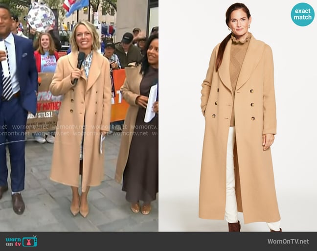 Talbots Wool Blend Shawl Collar Coat worn by Dylan Dreyer on Today