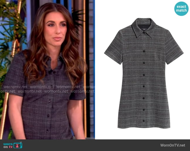 Theory Glen Plaid A-Line Shirtdress worn by Alyssa Farah Griffin on The View Theory Glen Plaid A-Line Shirtdress worn by Alyssa Farah Griffin on The View