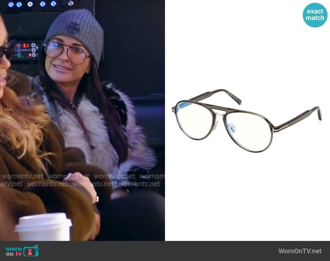 Tom Ford Blue Light Blocking Filtering Tom Ford 5981B Eyeglasses worn by Kyle Richards on The Real Housewives Ultimate Girls Trip Tom Ford Blue Light Blocking Filtering Tom Ford 5981B Eyeglasses worn by Kyle Richards on The Real Housewives Ultimate Girls Trip