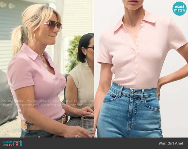 Veronica Beard Kearney Stretch Cotton Polo Veronica Beard Kearney Stretch Cotton Polo