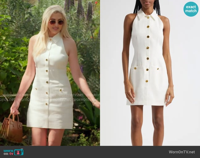 Veronica Beard Roxanne Linen Blend Dress worn by Gina Kirschenheiter on The Real Housewives of Orange County