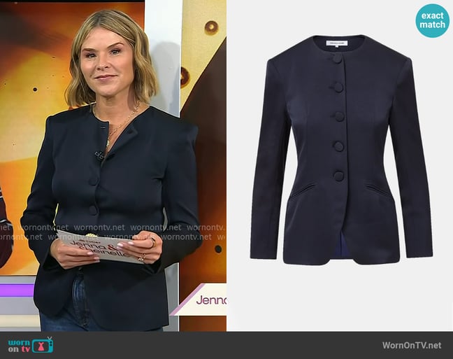 Veronica Beard Wryllen Jacket in Navy worn by Jenna Bush Hager on Today Veronica Beard Wryllen Jacket in Navy worn by Jenna Bush Hager on Today