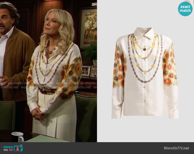 Brooke's Versace top Brooke's Versace top