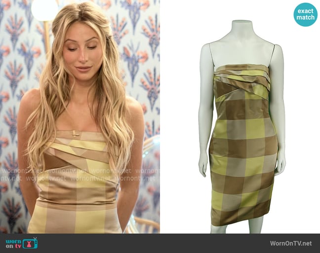 Versace Vintage Check print Dress worn by Alix Earle on Earle Meets World