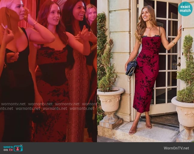 Vici Everwood Halter Corset Midi Dress worn by Miranda McWhorter on The Secret Lives of Mormon Wives