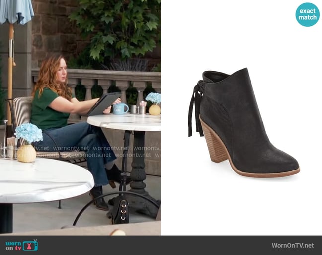 Vince Camuto Linford Bootie worn by Mariah Copeland (Camryn Grimes) on The Young and the Restless Vince Camuto Linford Bootie worn by Mariah Copeland (Camryn Grimes) on The Young and the Restless