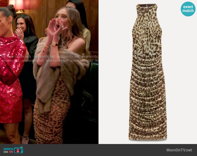 Zara Animal Print Tulle Dress worn by Hailey Glassman on The Real Housewives of New York City Zara Animal Print Tulle Dress worn by Hailey Glassman on The Real Housewives of New York City