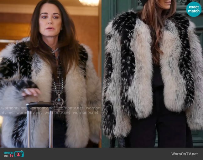 Zara Faux Fur Coat worn by Kyle Richards on The Real Housewives Ultimate Girls Trip Zara Faux Fur Coat worn by Kyle Richards on The Real Housewives Ultimate Girls Trip