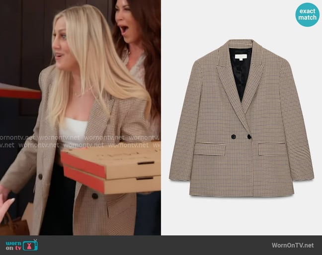 Zara Oversized Double Breasted Blazer worn by Gina Kirschenheiter on The Real Housewives of Orange County Zara Oversized Double Breasted Blazer worn by Gina Kirschenheiter on The Real Housewives of Orange County