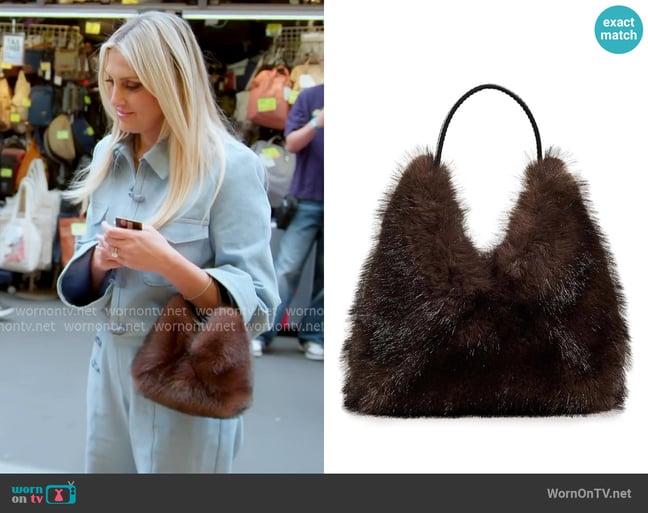 A.L.C. Sia Faux Fur Bag worn by Gina Kirschenheiter on The Real Housewives of Orange County A.L.C. Sia Faux Fur Bag worn by Gina Kirschenheiter on The Real Housewives of Orange County