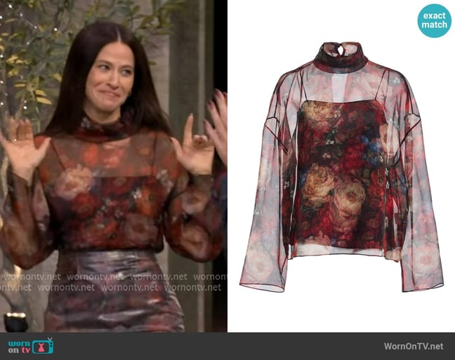 Adam Lippes Sitara Top worn by Jackie Tohn on Live with Kelly and Mark Adam Lippes Sitara Top worn by Jackie Tohn on Live with Kelly and Mark