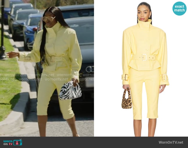 AFRM Scarlette Jacket worn by Wendy Osefo on The Real Housewives of Potomac