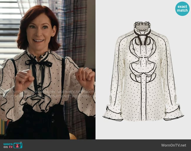 Anne Fontaine Jane Shirt worn by Elsbeth Tascioni (Carrie Preston) on Elsbeth Anne Fontaine Jane Shirt worn by Elsbeth Tascioni (Carrie Preston) on Elsbeth