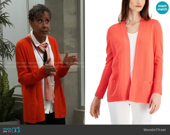 Anne Klein Malibu Cardigan worn by Stella Henry (Vernee Watson) on General Hospital