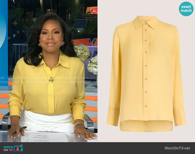 Argent Slim Blouse in Sunflower worn by Sheinelle Jones on Today
