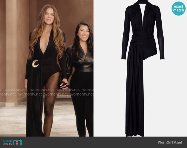 Balenciaga Asymmetric draped minidress worn by Khloe Kardashian (Khloe Kardashian) on The Kardashians
