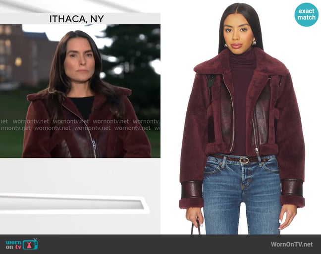 Blank NYC Cropped Jacket in Anchor Point worn by Lilia Luciano on CBS Mornings Blank NYC Cropped Jacket in Anchor Point worn by Lilia Luciano on CBS Mornings