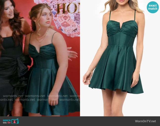 Blondie Nites Satin Minidress worn by Annabelle on The Real Housewives of Orange County Blondie Nites Satin Minidress worn by Annabelle on The Real Housewives of Orange County