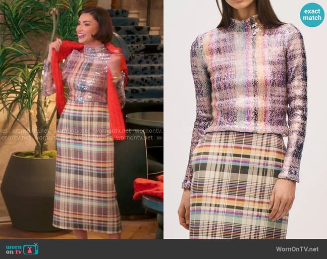 Brandon Maxwell Maven Top worn by Bronwyn Newport on The Real Housewives of Salt Lake City Brandon Maxwell Maven Top worn by Bronwyn Newport on The Real Housewives of Salt Lake City