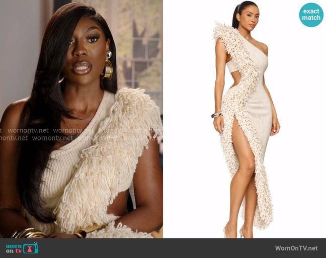 Calechie 418 Asymmetrical Maxi worn by Wendy Osefo on The Real Housewives of Potomac Calechie 418 Asymmetrical Maxi worn by Wendy Osefo on The Real Housewives of Potomac