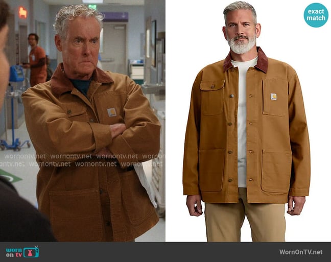 Carhartt Duck Loose Fit Chore Coat worn by Dr Perry (John C. McGinley) on Scrubs Carhartt Duck Loose Fit Chore Coat worn by Dr Perry (John C. McGinley) on Scrubs