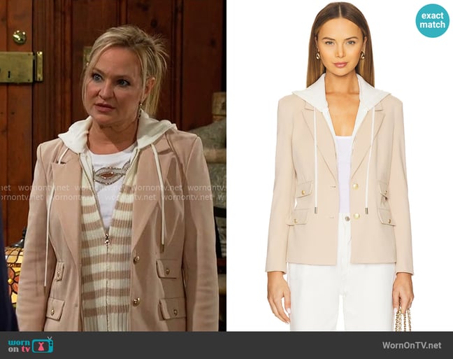 Central Park West Nautical Dickey Blazer worn by Sharon Newman (Sharon Case) on The Young and the Restless Central Park West Nautical Dickey Blazer worn by Sharon Newman (Sharon Case) on The Young and the Restless