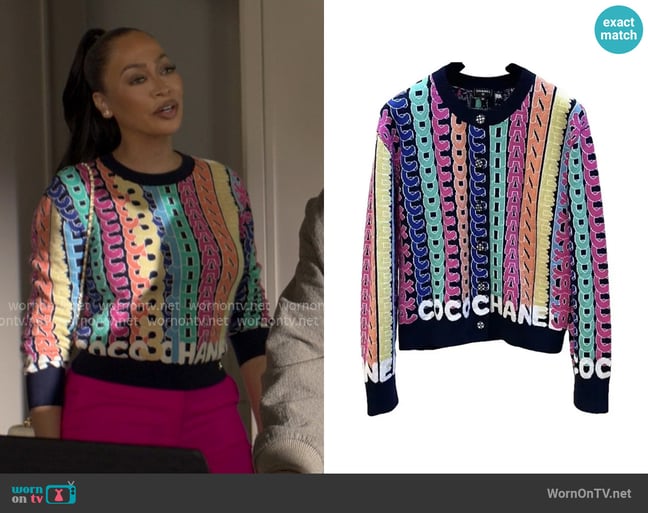 Chanel Cashmere cardigan worn by La La Anthony (Melina Cropper) on Reasonable Doubt Chanel Cashmere cardigan worn by La La Anthony (Melina Cropper) on Reasonable Doubt