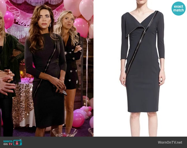 Chiara Boni La Petite Robe Dianthe Dress worn by Victoria Newman (Amelia Heinle) on The Young and the Restless Chiara Boni La Petite Robe Dianthe Dress worn by Victoria Newman (Amelia Heinle) on The Young and the Restless