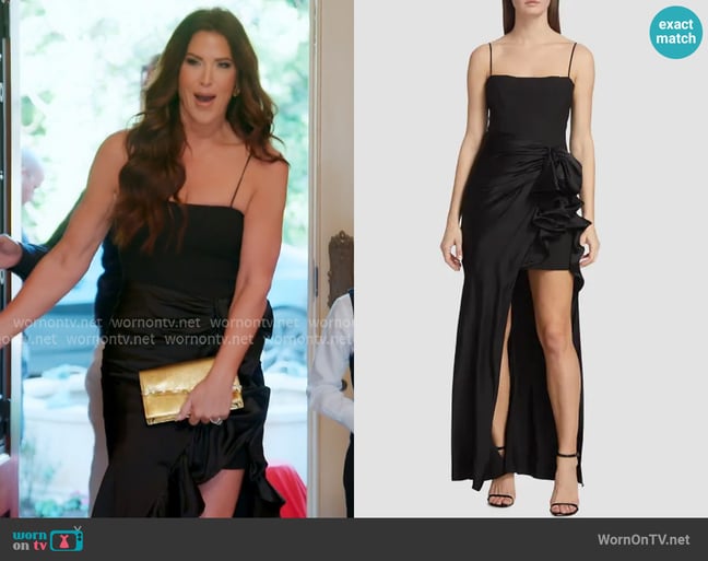Cinq a Sept Drina Gown worn by Emily Simpson on The Real Housewives of Orange County