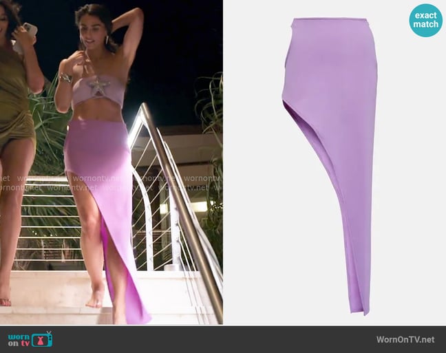 David Koma Asymmetrical Wool Maxi Skirt worn by Erika Hammond on The Real Housewives of New York City David Koma Asymmetrical Wool Maxi Skirt worn by Erika Hammond on The Real Housewives of New York City