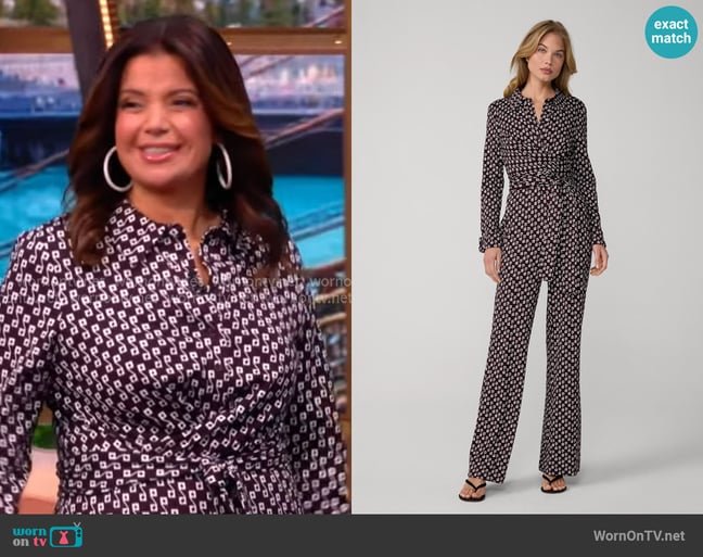 Diane von Furstenberg Michele Jumpsuit worn by Ana Navarro on The View