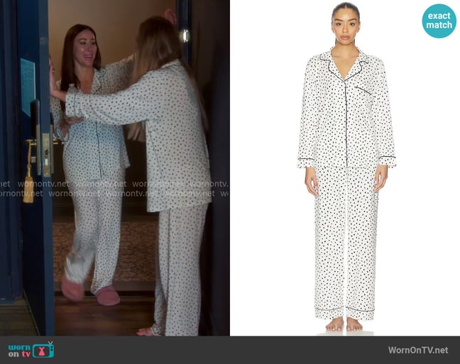 eberjey Gisele Printed Long Pj Set worn by Heather Gay on The Real Housewives of Salt Lake City eberjey Gisele Printed Long Pj Set worn by Heather Gay on The Real Housewives of Salt Lake City