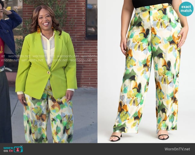 Eloquii Printed Relaxed Pant worn by Krystal Walters (Angela Grovey) on Reasonable Doubt