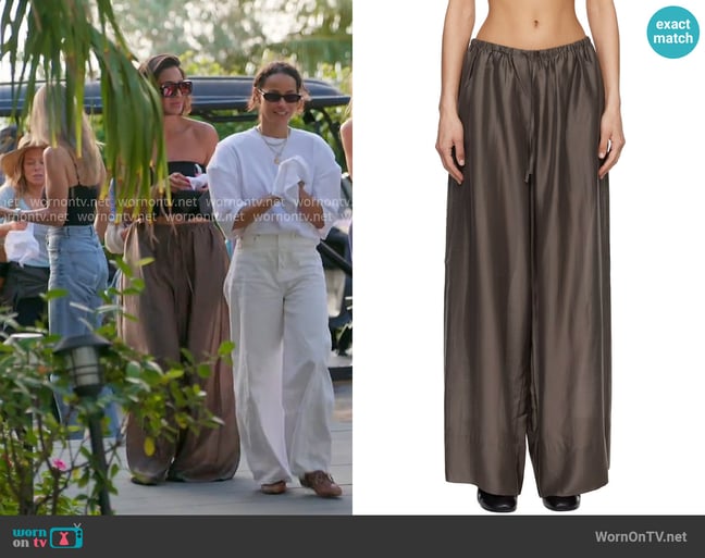 Entire Studios Vento Wide-leg Pants in brown worn by Jessel Taank on The Real Housewives of New York City Entire Studios Vento Wide-leg Pants in brown worn by Jessel Taank on The Real Housewives of New York City