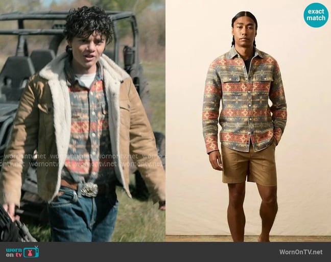 Faherty Doug Good Feather Canyon Overshirt worn by Tate Dutton (Brecken Merrill) on Marshals Faherty Doug Good Feather Canyon Overshirt worn by Tate Dutton (Brecken Merrill) on Marshals