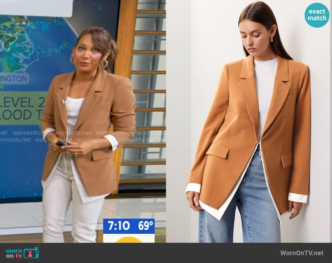 Favorite Daughter Kelly Blazer worn by Ginger Zee on Good Morning America